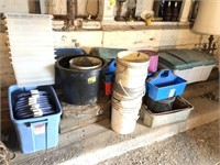 Large lot of plastic totes