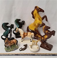 Horse Lot-Ceramic/Brass+