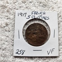 1917 French 5c Centimes VF