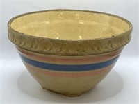 Yellow Ware Pottery Mixing Bowl 9” Diameter