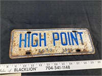 1972 High Point tag