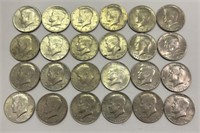 (24) 1965-1981 Kennedy Half Dollars