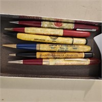 6 Vintage Local Advertising Pens & Pencils