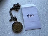 Vegas Casino Token Necklace