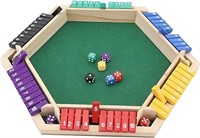 VGEBY Close the Box Dice Game, 6 Players 6 Colors