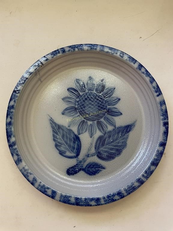 Eldreth pottery 2001 sunflower pie plate