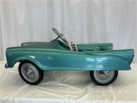 Turquoise Metal Pedal Car,