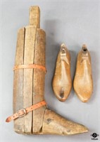 Wood Boot Stretcher & Shoe Forms / 3 pc