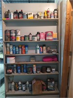 6 tier tapered shelf with contents 84 x 48 x 12