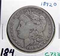 1892 O MORGAN DOLLAR COIN