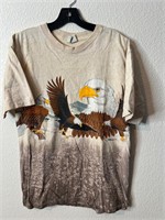 Vintage Tie Dye Acid Wash Bald Eagle Shirt