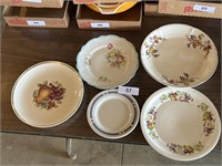 Floral Plates and Pie Plate