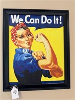 "We Can Do It" Framed Painting