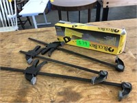 (3) BAR CLAMPS; (1) BUCK BROS. MITRE BOX