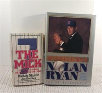 F8. Mickey Mantle and Nolan Ryan Books, great