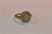 14kt yellow gold Amazing Opal & Diamond Ring