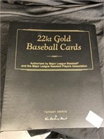 SPORTS ALBUM / 22kt GOLD BASEBALL CARDS / 40 PCS