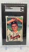 1952 Bowman #244 Lew Burdette SGC 2 Baseball Card