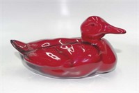 Royal Doulton flambe large resting duck