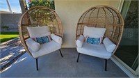 2PC OUTDOOR EGG CHAIRS