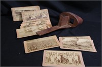 Stereo viewer with 15 stereoview cards