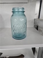 Vintage #13 blue jar