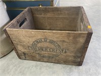 Vintage silver crest wooden  crate