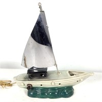 50s Sail Boat TV  Lamp