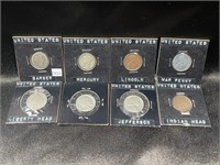 LOT OF ASSORTED SILVER DIMES, 1905 INDIAN HEAD
