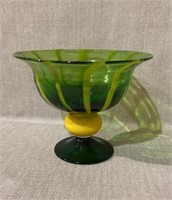 Very unique green colored centerpiece bowl with