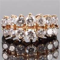 14K YELLOW GOLD DIAMOND LADIES RING