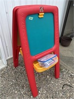 Kid’s easel with markers & erasers