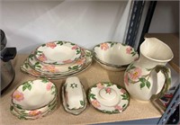 Assorted Chipped Franciscan Desert Rose China