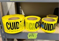 Four Rolls of Yellow Caution Tape