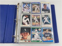 BINDER FULL OF ASSORTED BASEBALL CARDS