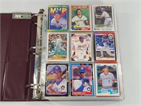 BINDER FULL OF ASSORTED BASEBALL CARDS