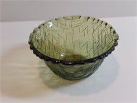 Small Olive Green Weavetex Bowl.