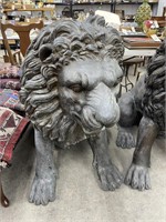 Decorative Metal Lion 50"L s 25"W x 42"H