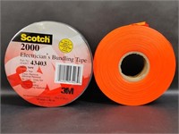 Scotch Orange Electrical Tape Roll, Duck Tape Roll