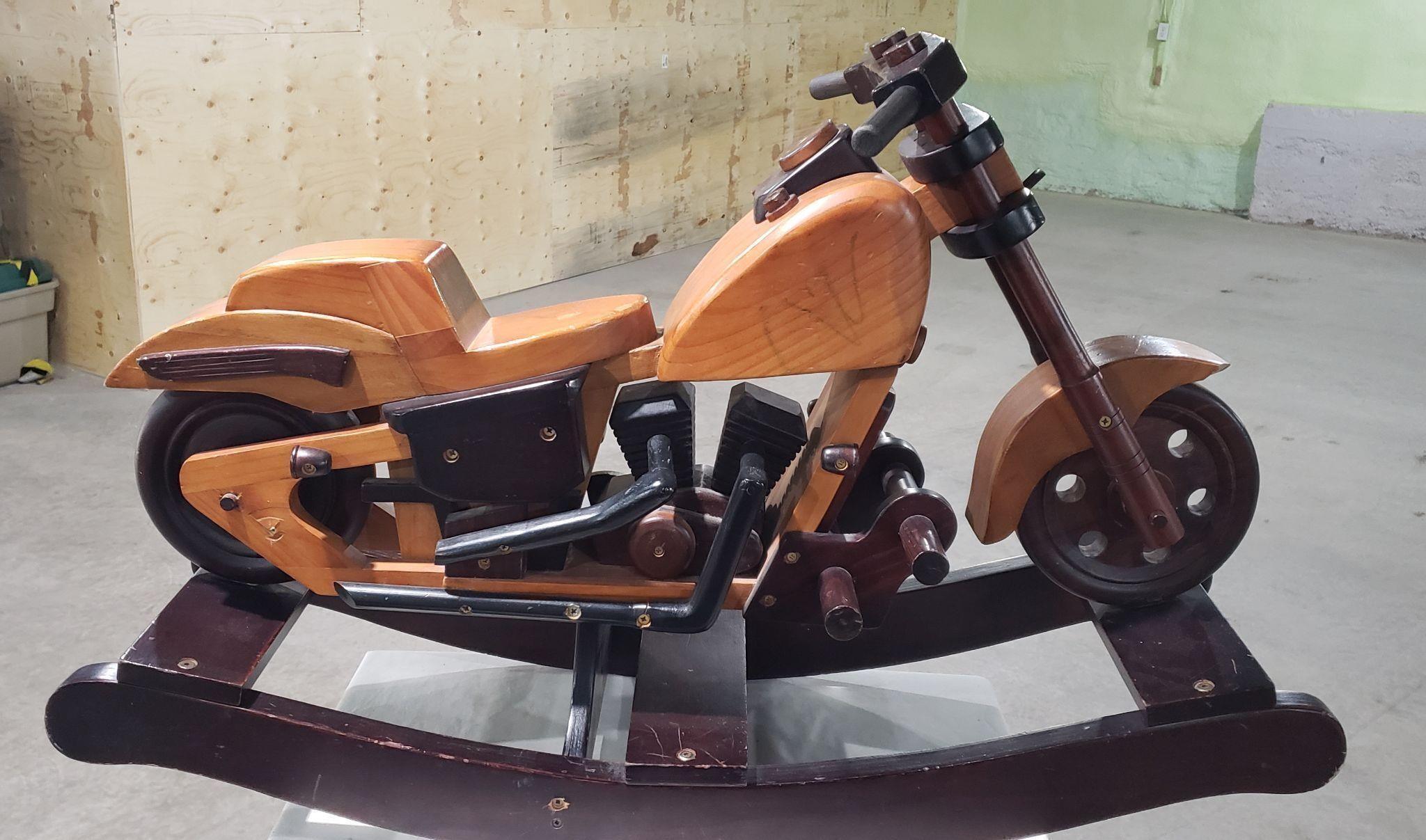 Motorbike Rocker-Handmade Solid Wood