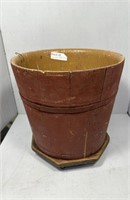 19th Century painted bucket with bread stand