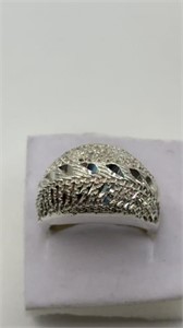 Dome Shaped Sterling Ring Size 6