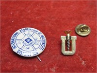 District 108 Machinists pin, Screw U pin.