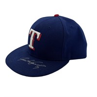 Ivan Rodriguez Texas Rangers MLB Signed Cap