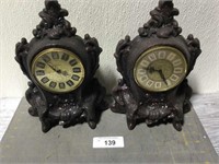 2 vintage German-made wind-up clocks