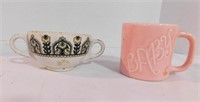 2 Misc. Cups, Pink Baby Cup & Coffee Cup