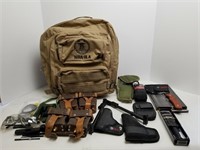 NRA Backpack With Holsters And Accessories