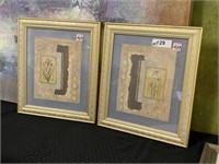 Pair Framed Botanical Pictures