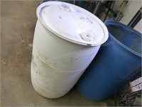 2 - 50 gallon plastic barrels