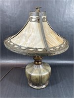 Heavy Stone & Metal Table Lamp